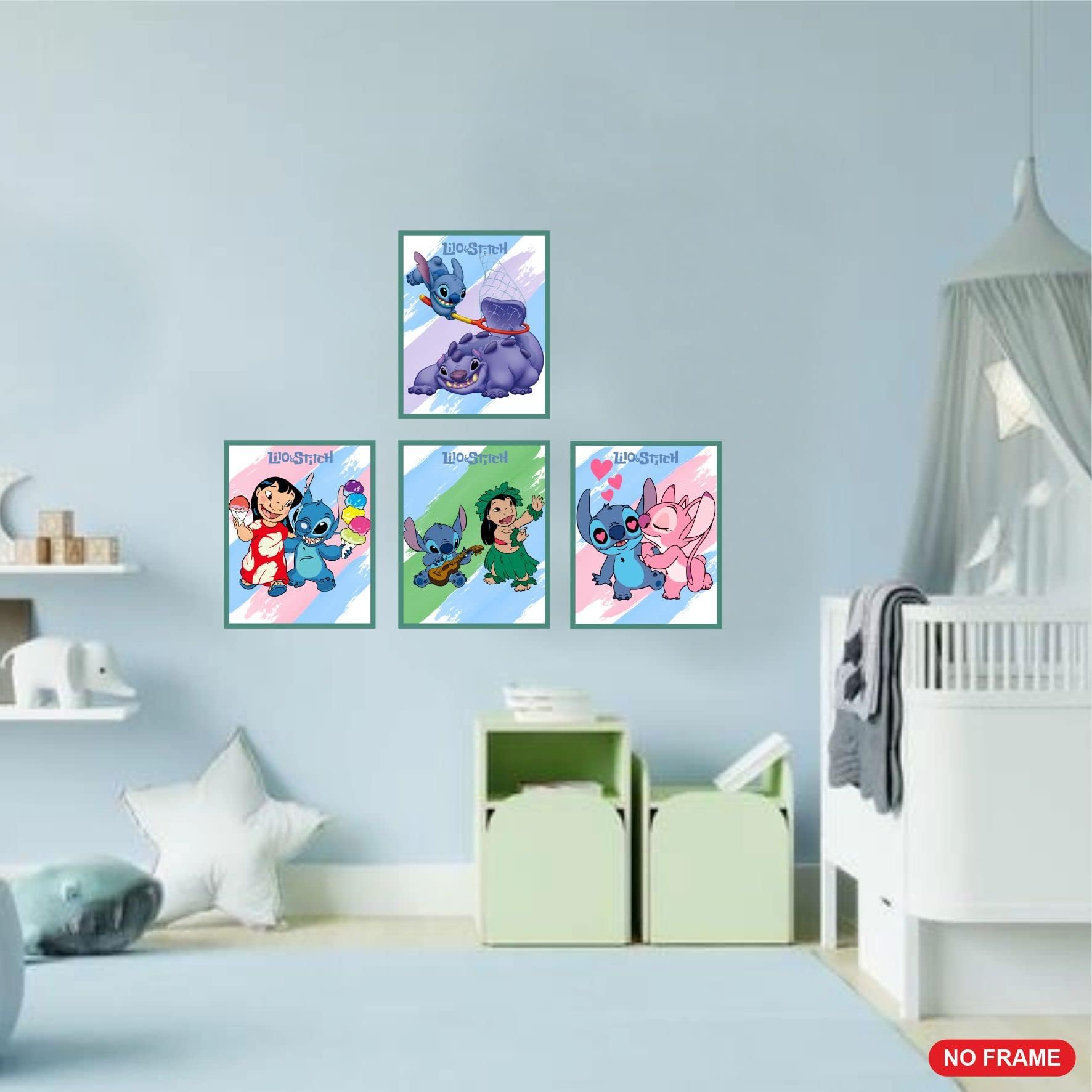 Kids bedroom decor Lilo and Stitch wall art
