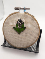 Two magnets on Lily of The Valley Needle Minder detail