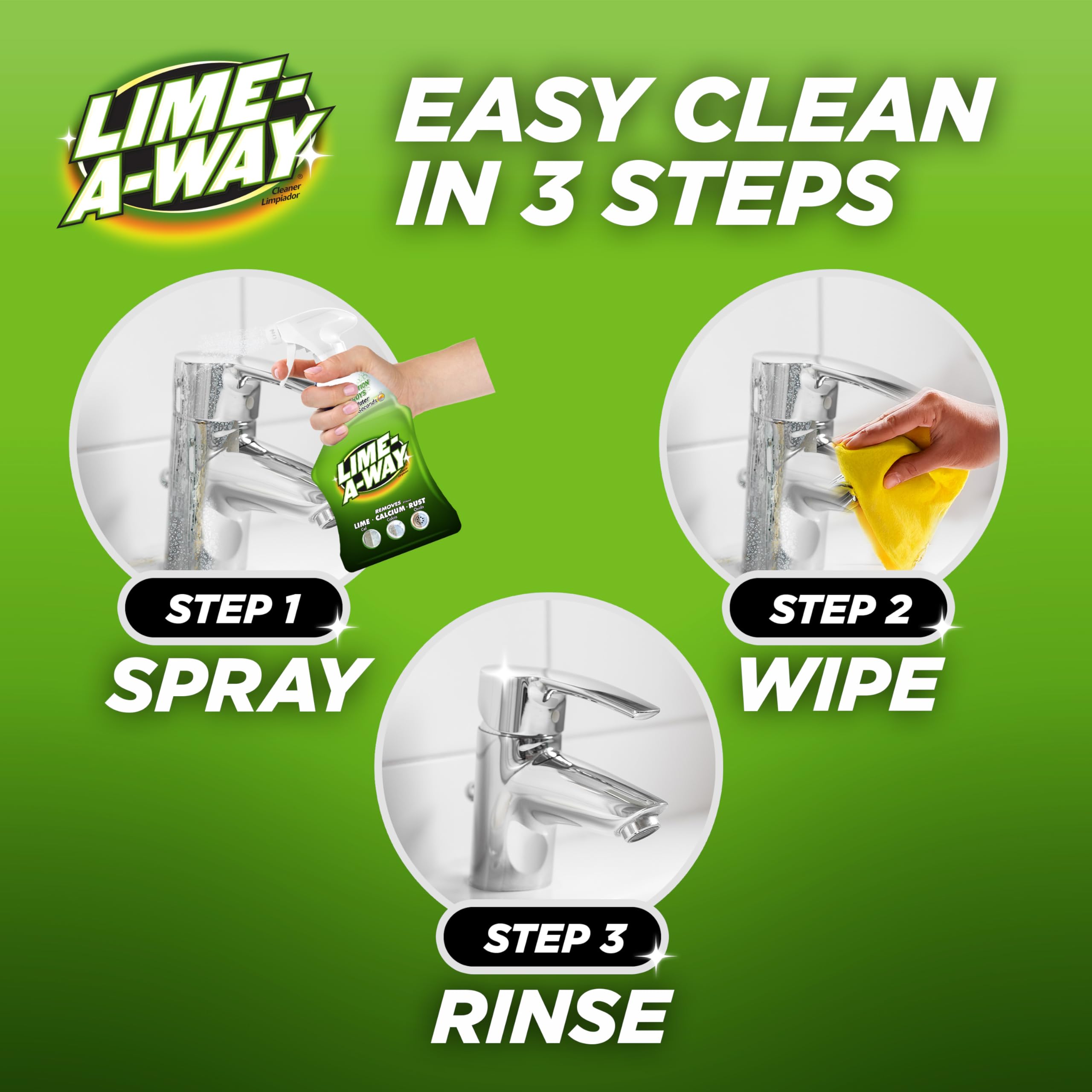 Lime-A-Way 22 Fl Oz spray bottle side view