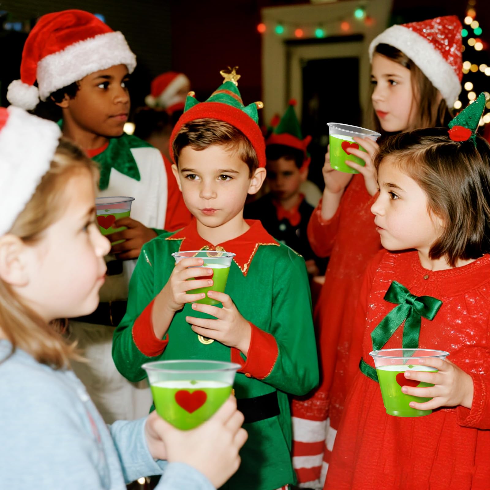 Lime green decoration accents for christmas party