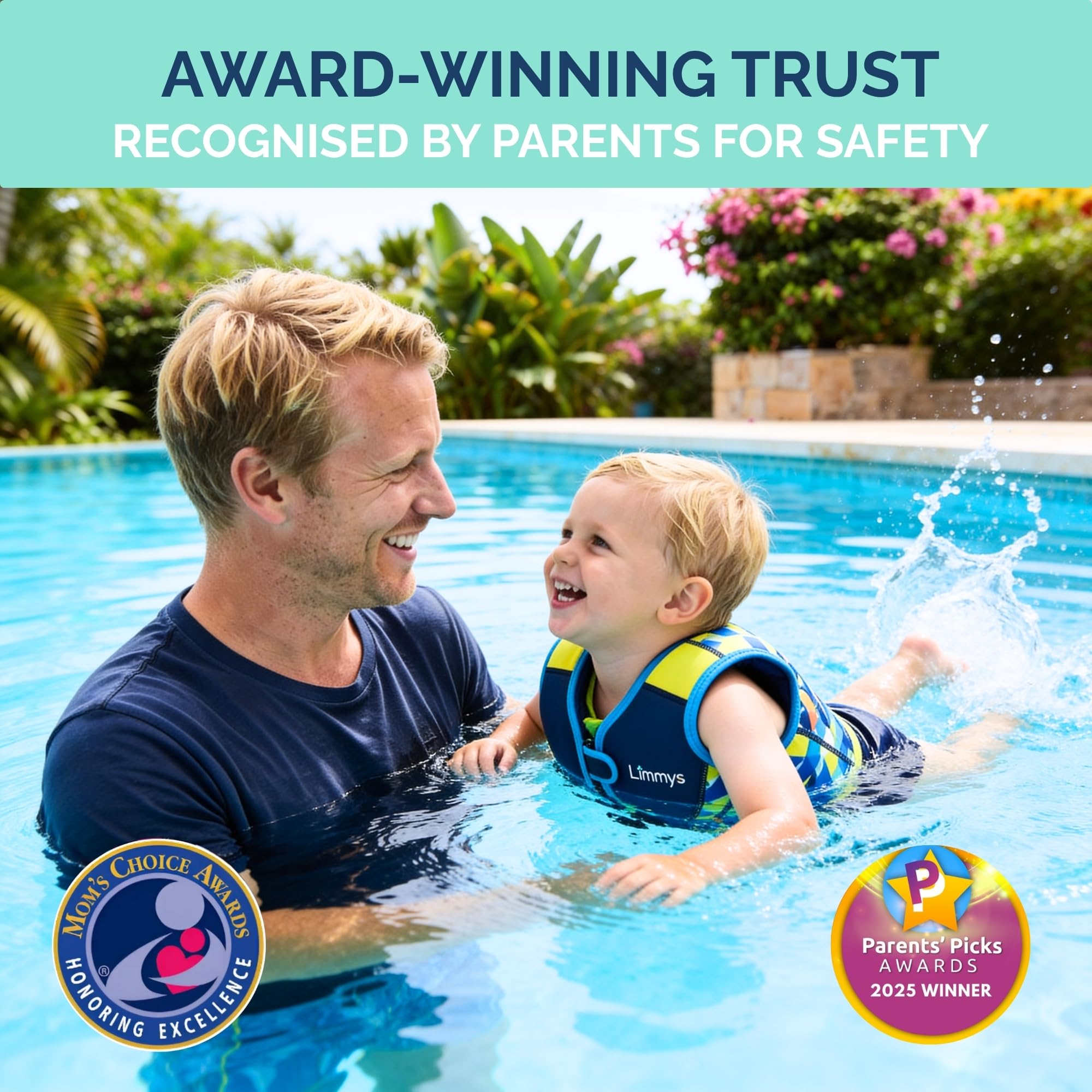Limmys CE certified swim vest for supervised swimming