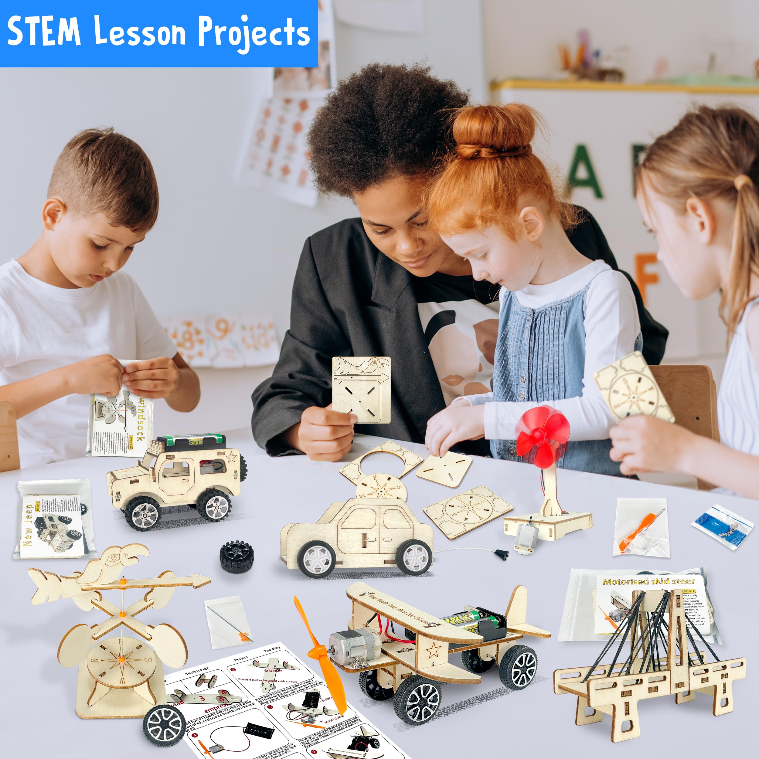 Family bonding time with guided building activities