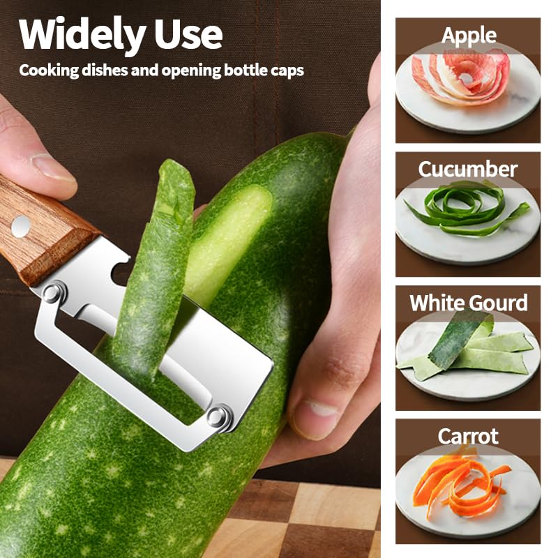 LINBLIF stainless steel blade peeler in use