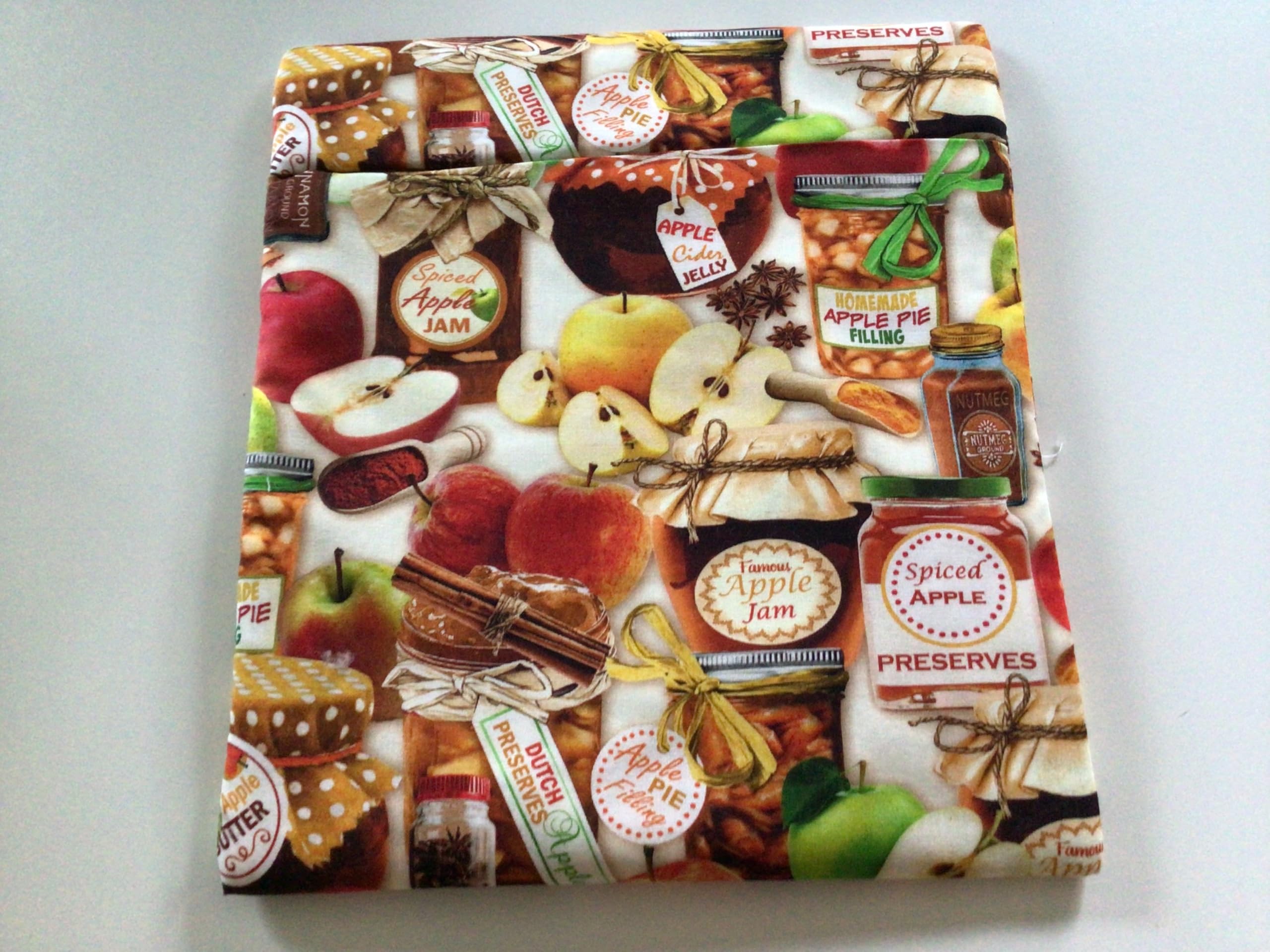 Lined muslin potato bag with cooking instructions