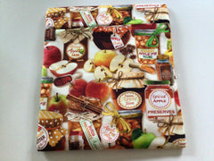 Lined muslin potato bag with cooking instructions