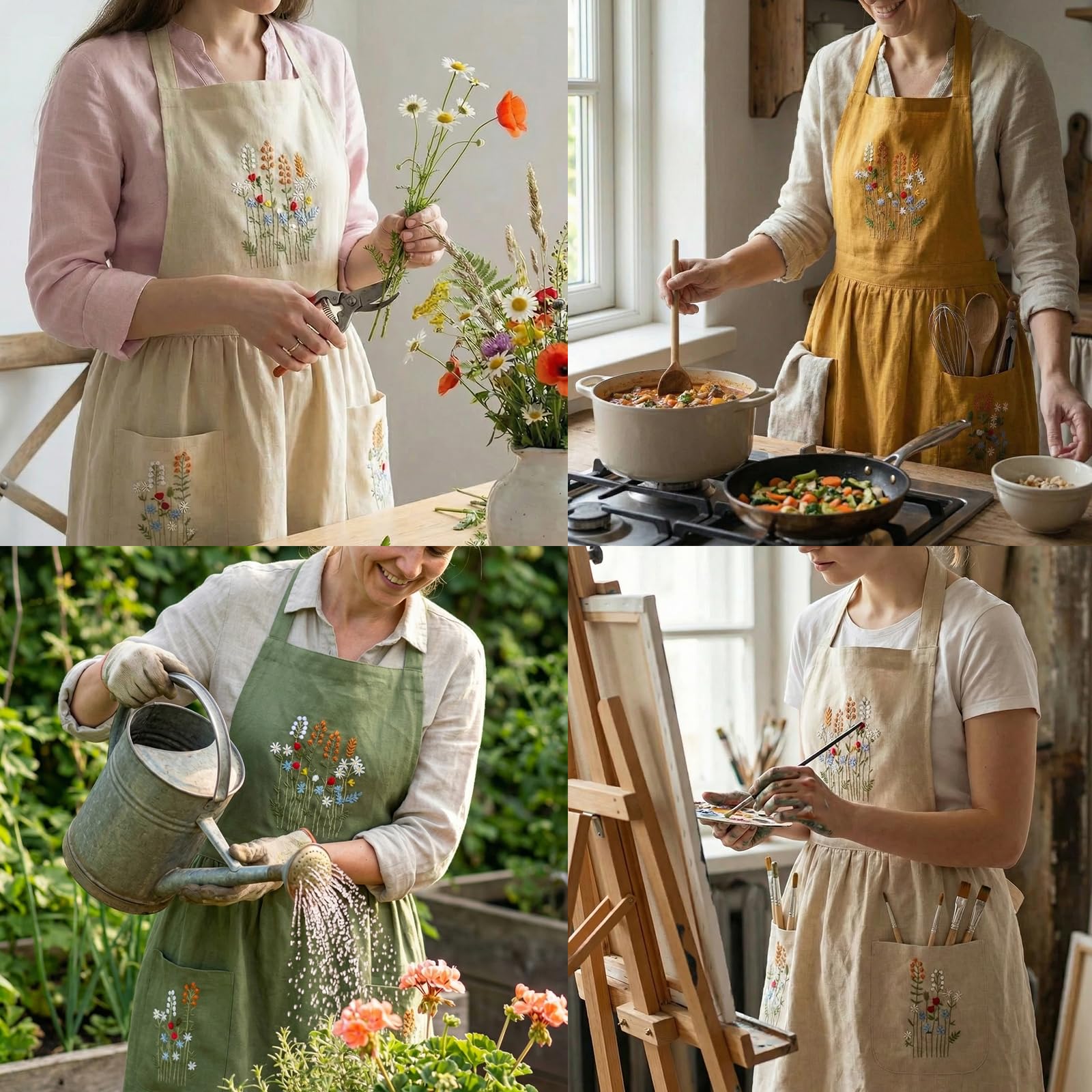 Chest width 11 inches linen apron
