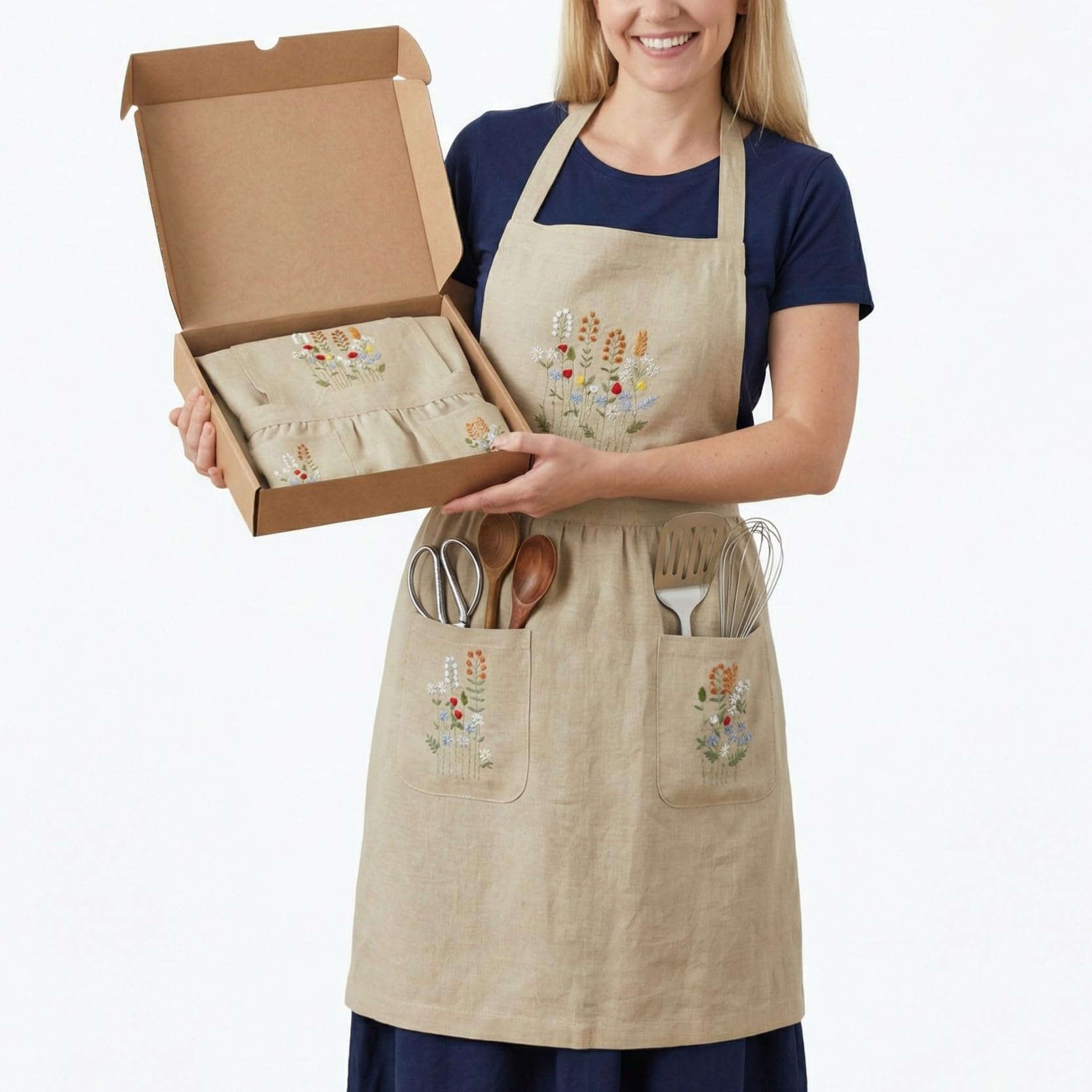 Vietnamese artisans hand embroidered apron