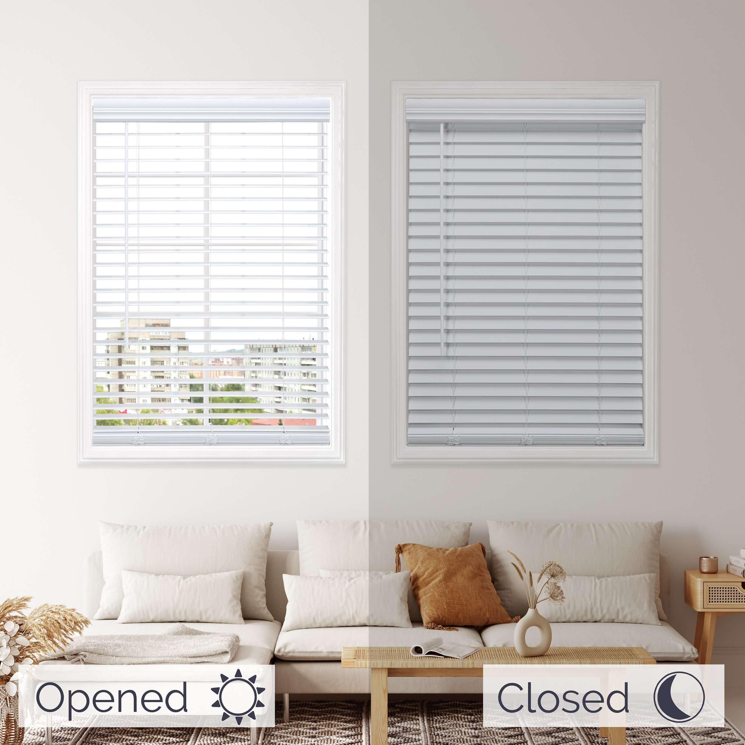 Linen Avenue cordless blind for living room