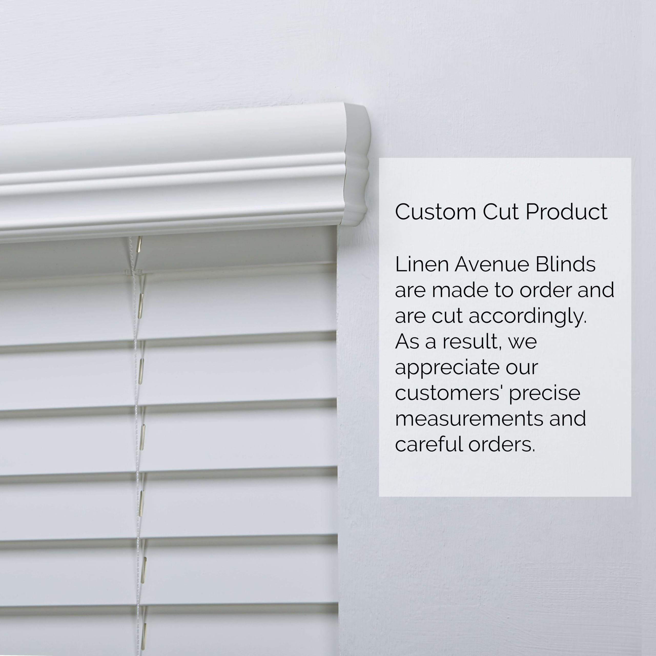 Inside mount option Linen Avenue blind