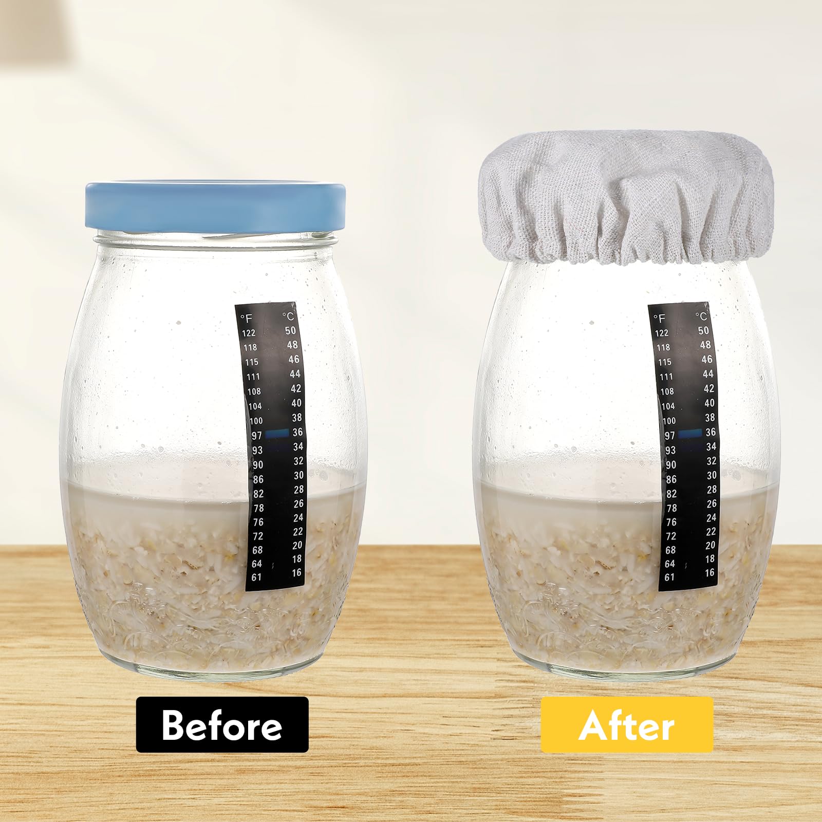 Machine washable fermentation cloth covers