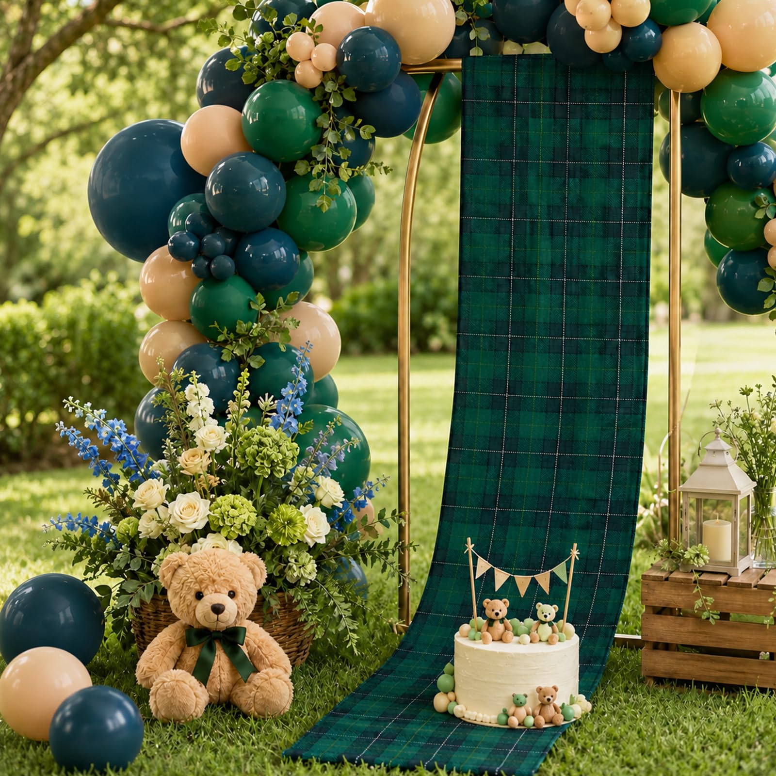 vintage baby shower table runner decor