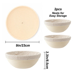 linen liners included with banneton proofing basket image