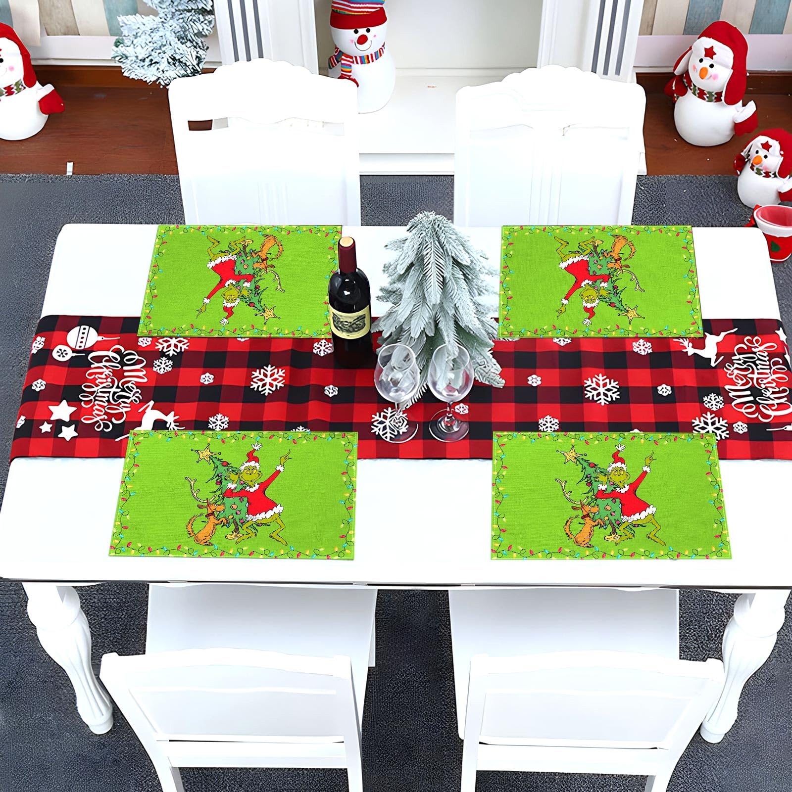 festive table decor linen placemats
