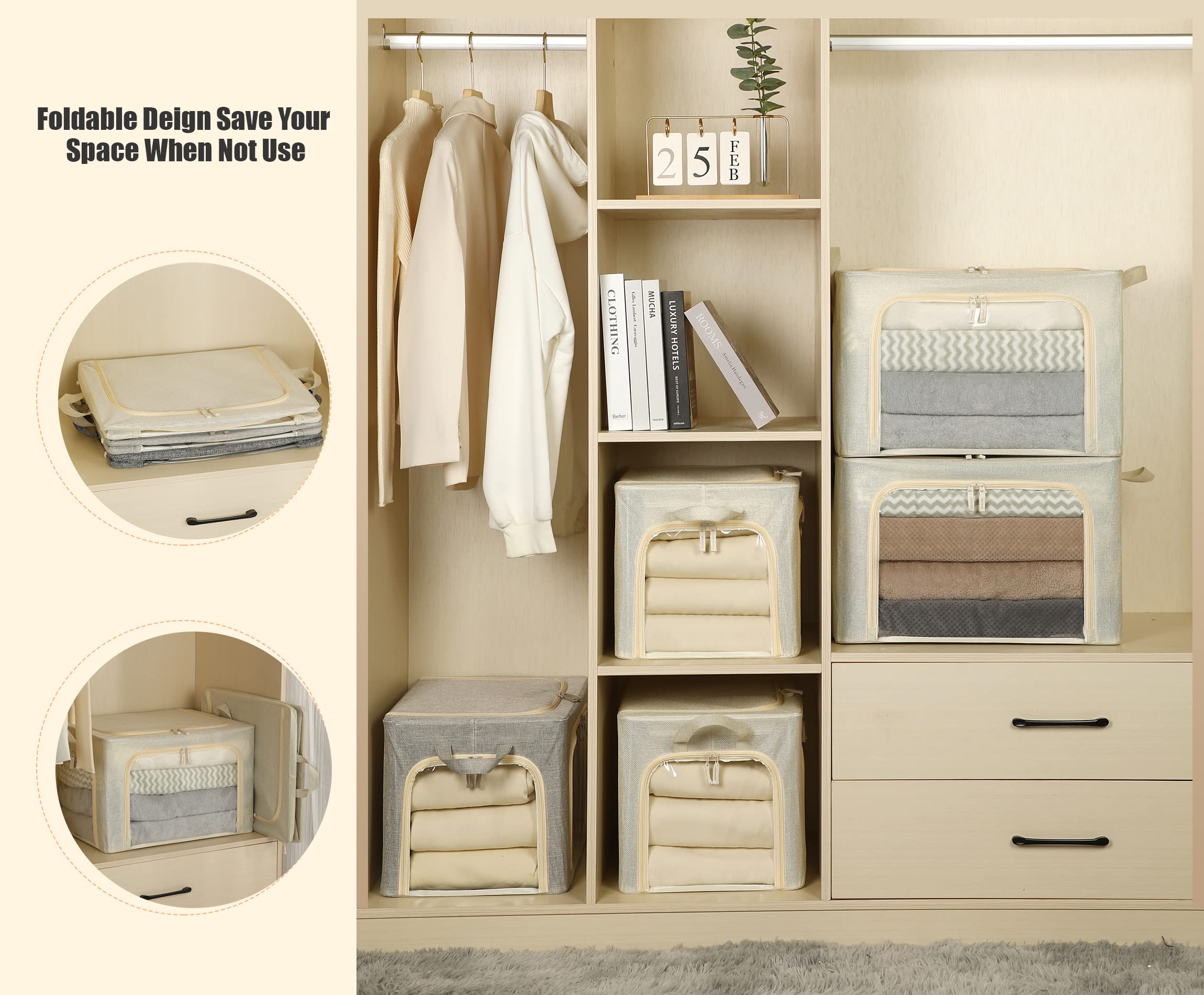 Reinforced ergonomic handles on storage bins