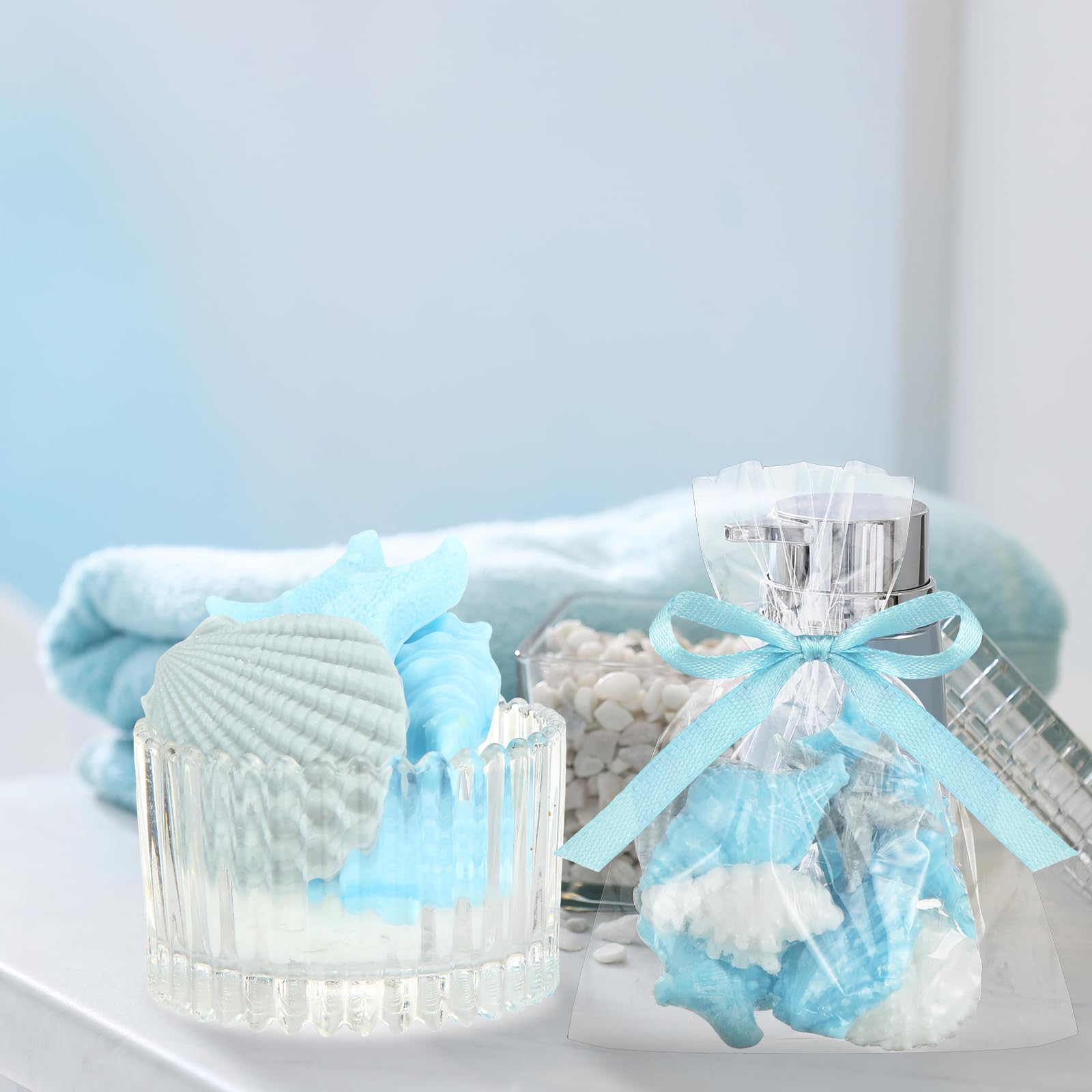 Lineshading seashell soap gift set for guests