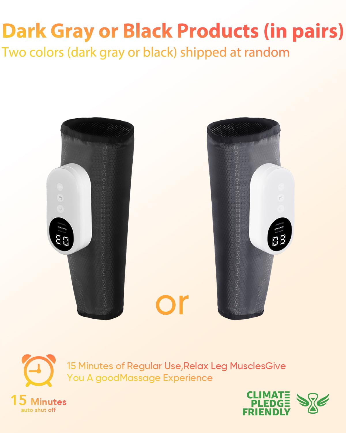 Calf massager with heat therapy feature