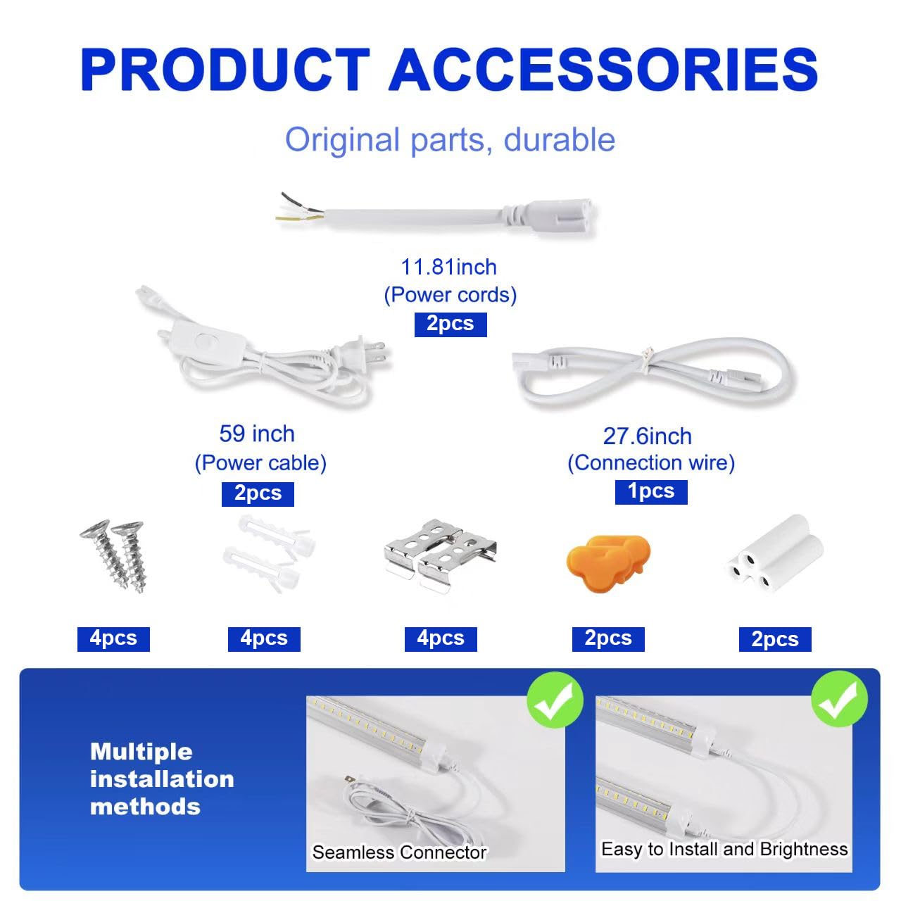 Clear cover integrated LED shop light 4ft image
