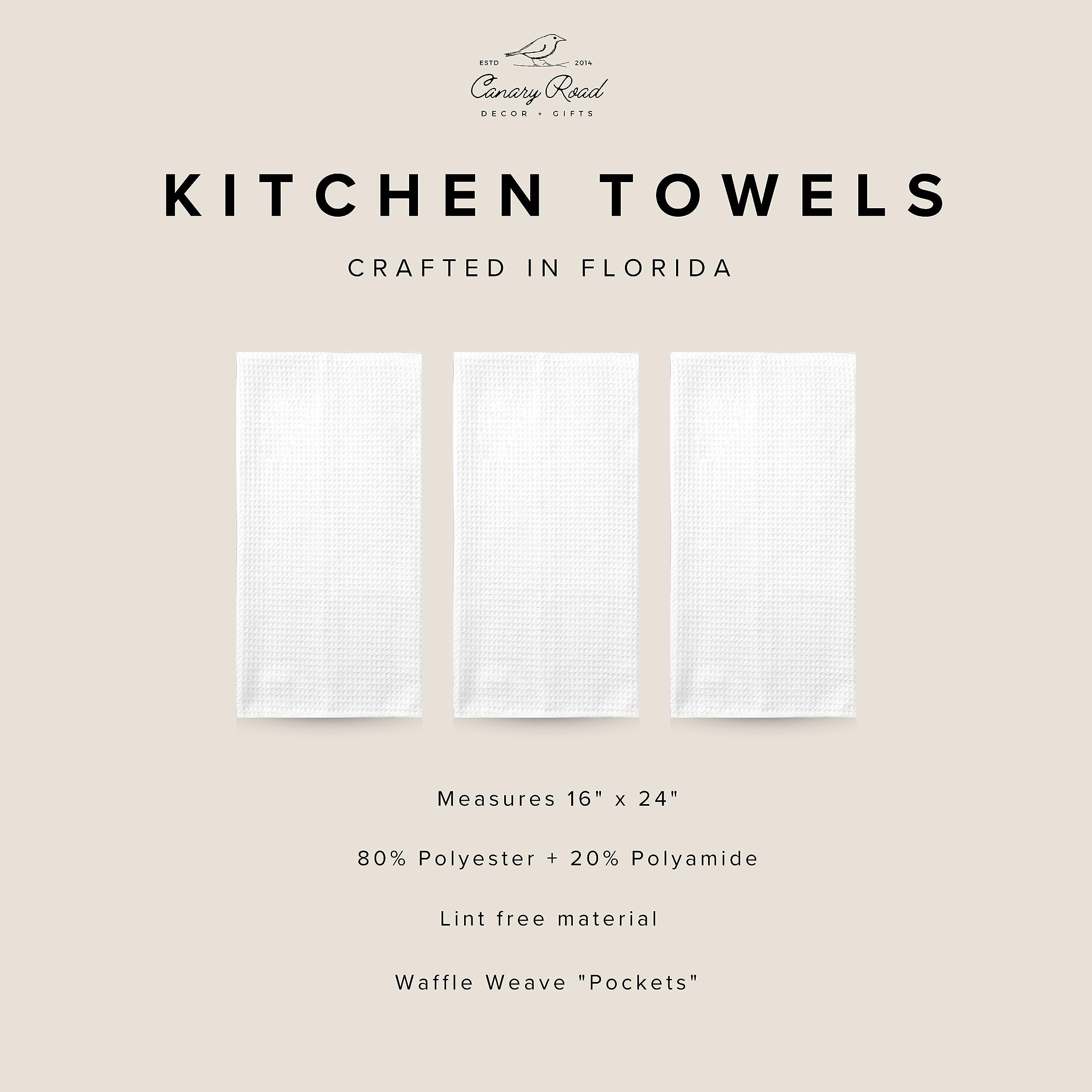 Large 16 by 24 inch kitchen towel for spring decor