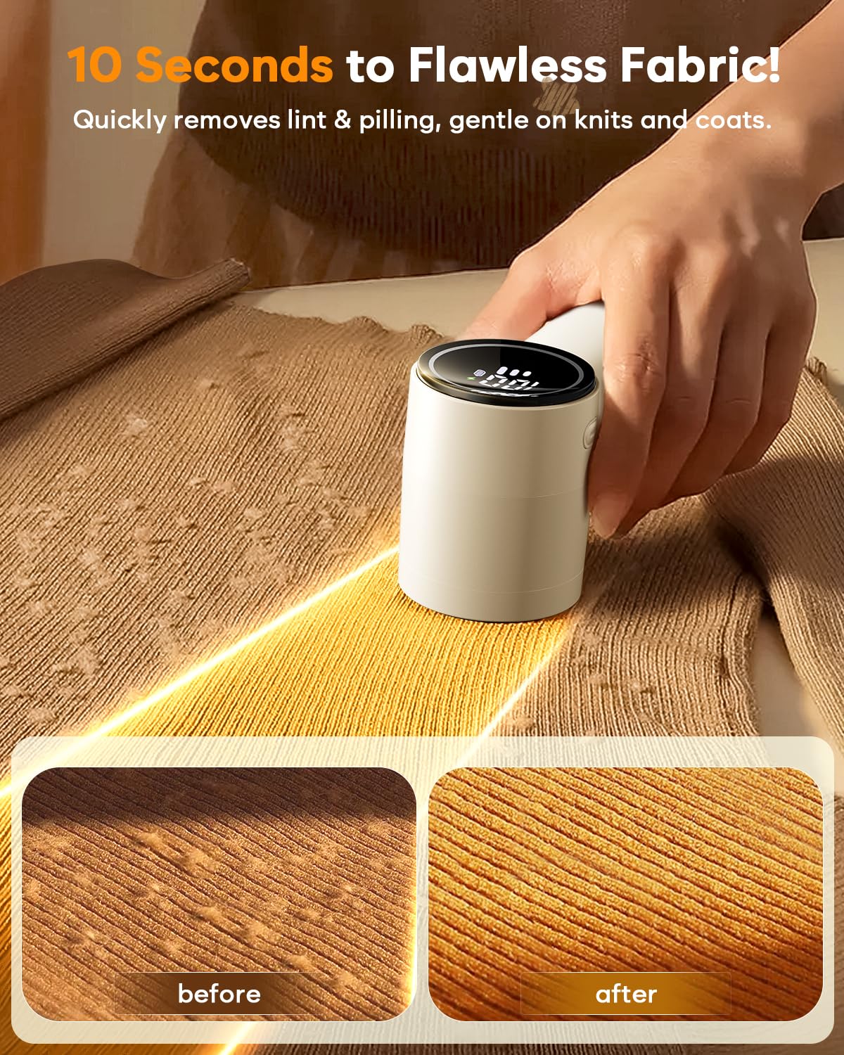 Lint remover rechargeable with 18,000rpm motor
