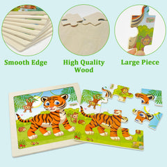 Lion wooden animal puzzle for toddlers