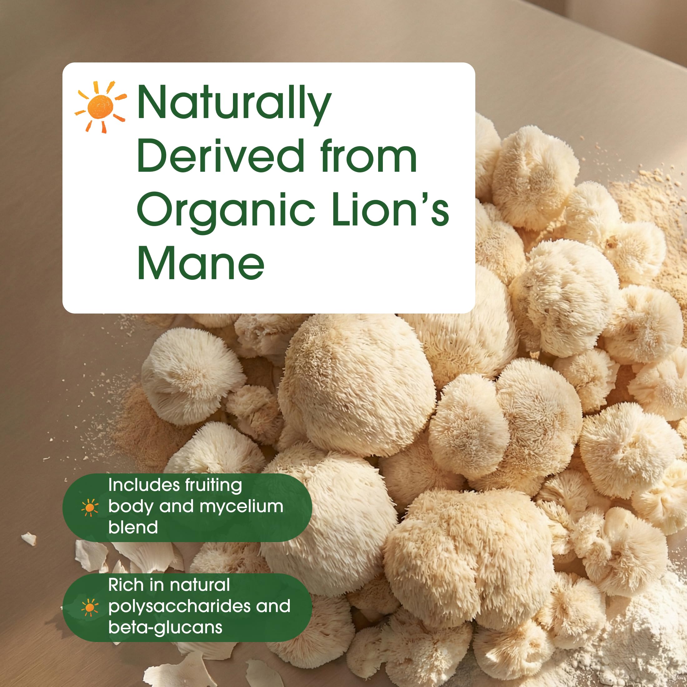 Pure high-quality ingredients NatureBell Lion’s Mane powder