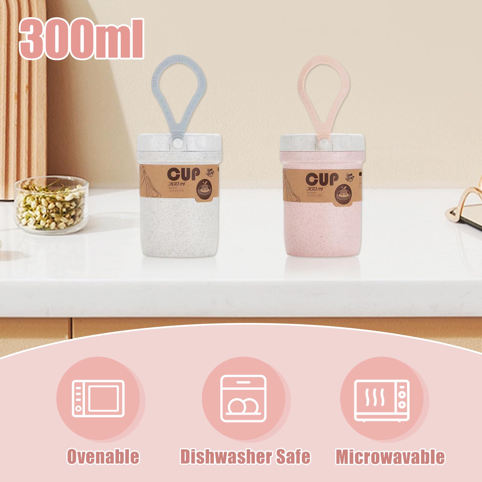 Compact 11.5 cm tall cups with 8 cm top diameter