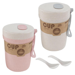LIOUCBD wheat straw breakfast cups 2 pieces