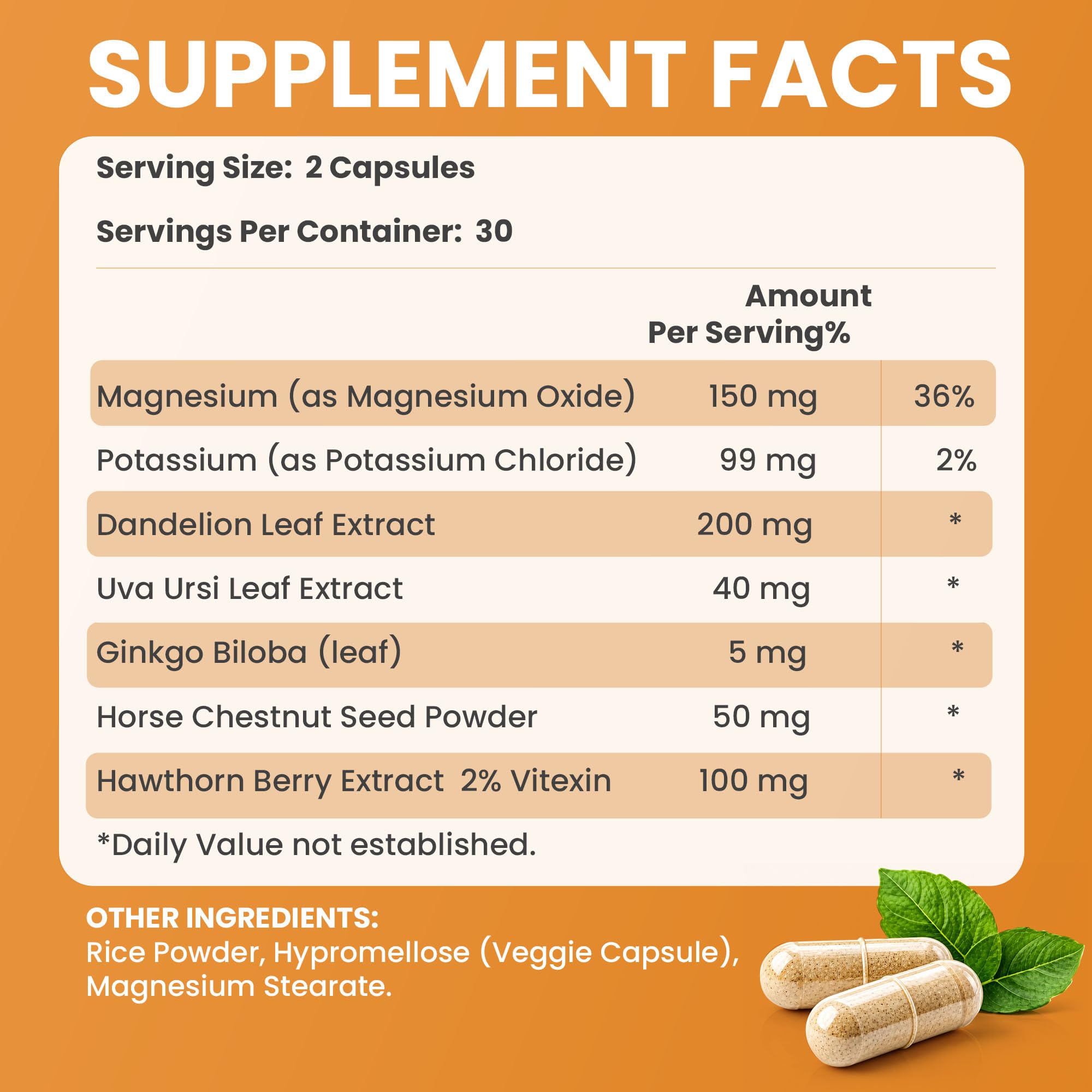 Lipitrex Diuretic Water Pills vegan formula image