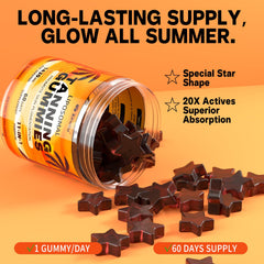 One gummy per day 60 day supply tanning gummies