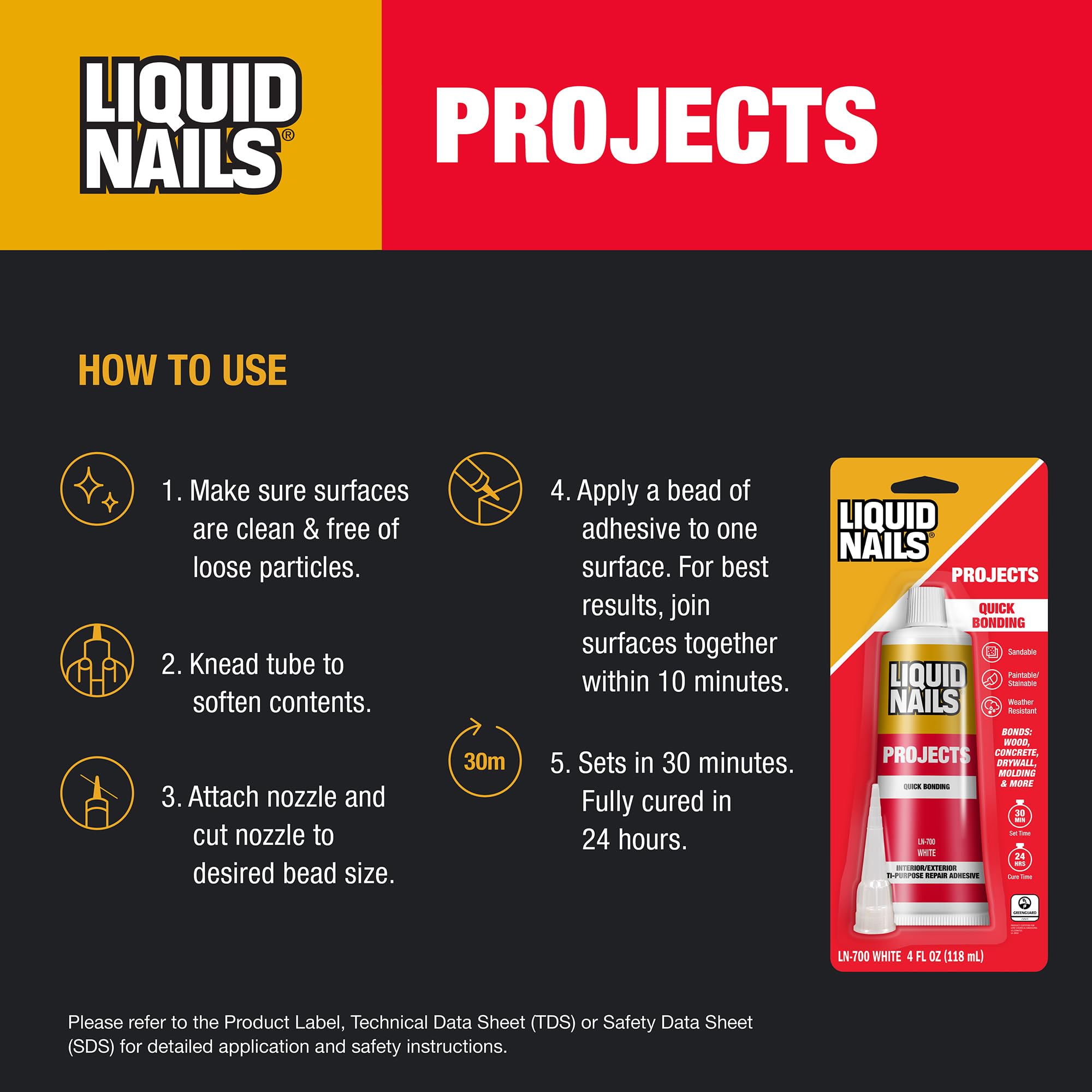 Liquid Nails LN-700 low solvent formula