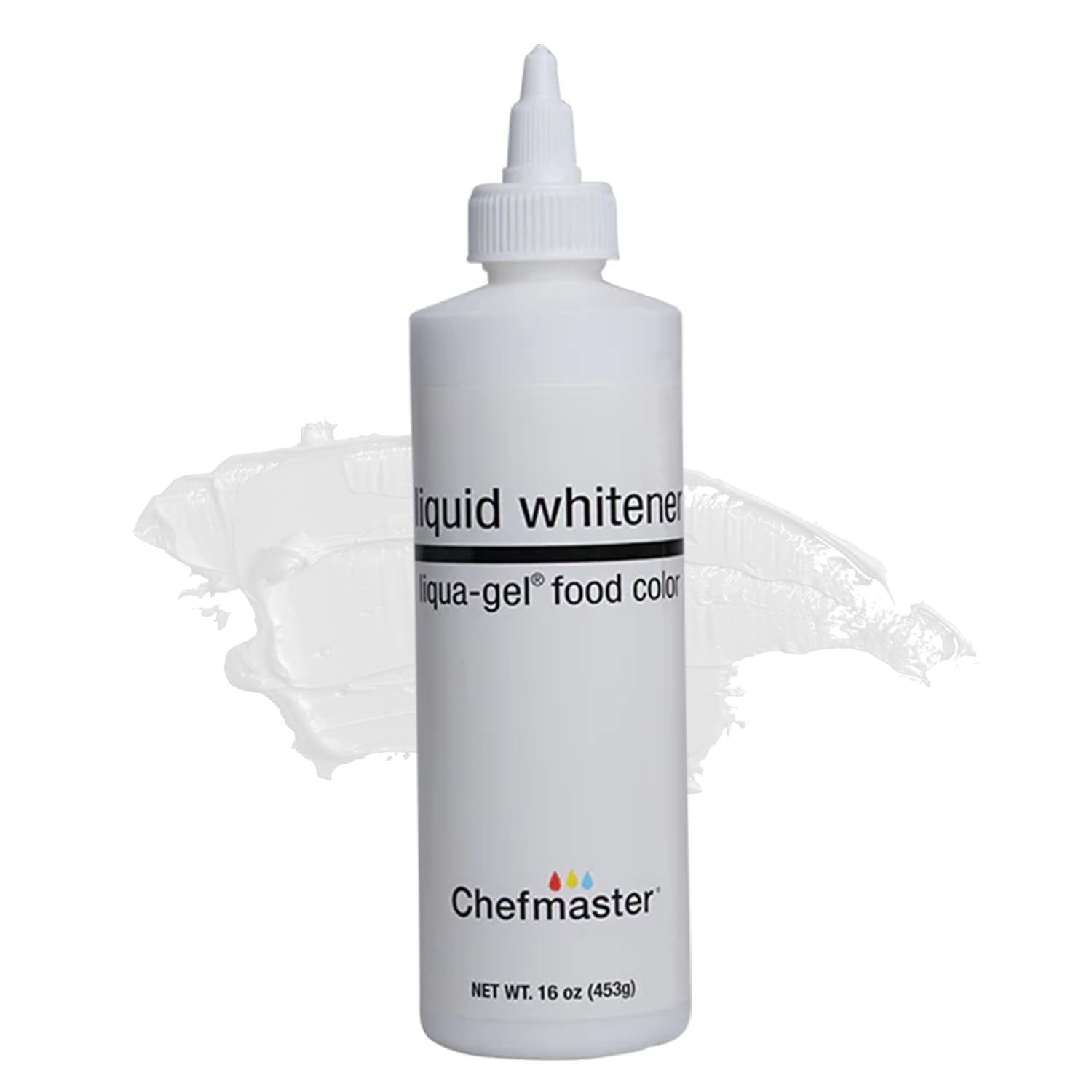 Liquid Whitener Liqua-Gel color bottle for icing color
