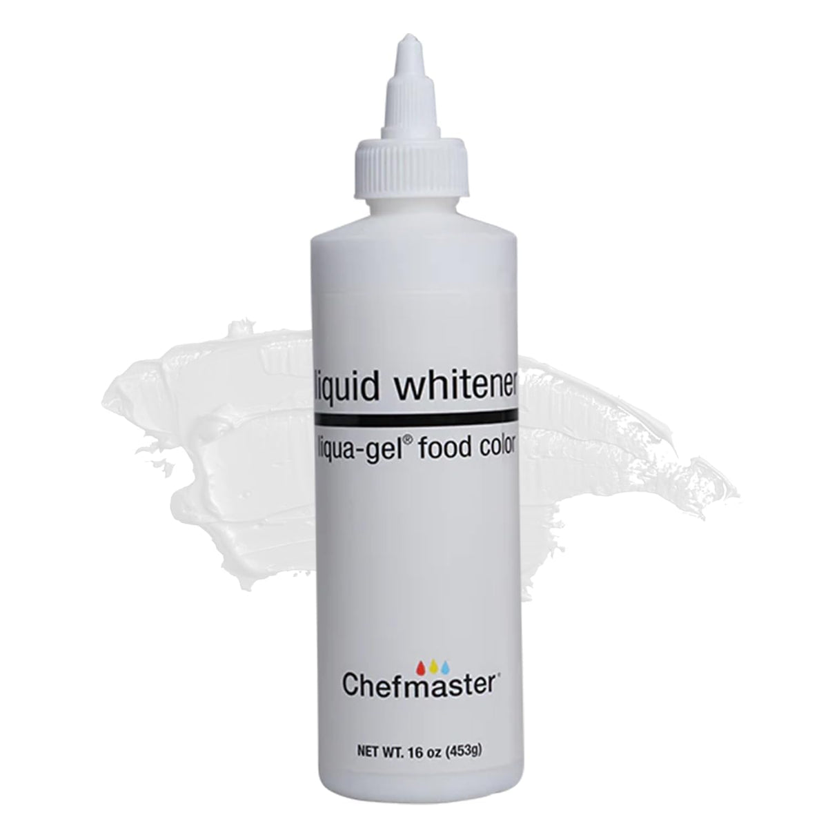 Liquid Whitener Liqua-Gel color bottle for icing color