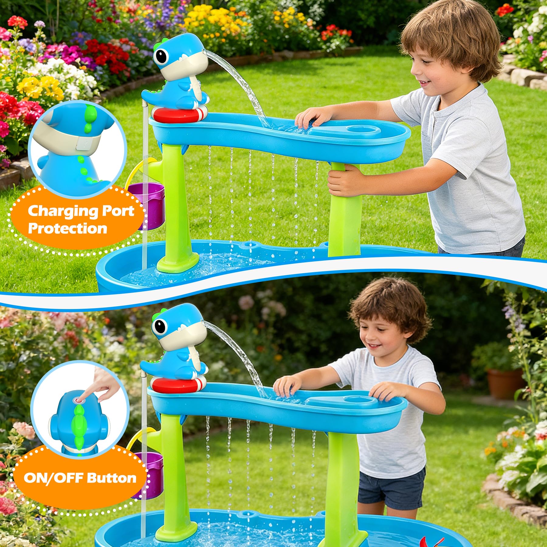 Litand Dinosaur Water Table Pump BPA-free ABS plastic construction