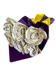 Literary Blooms mini rose bouquet made from upcycled book pages