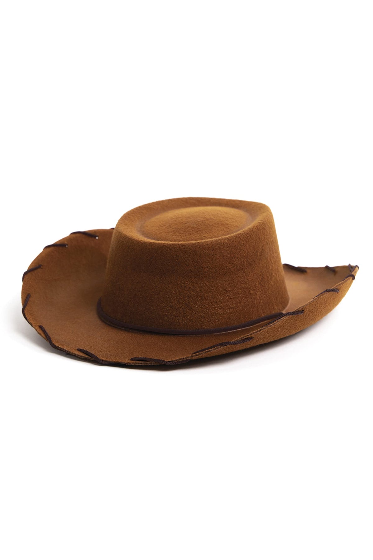 Little Adventures cowboy cowgirl felt hat brown one size fits most