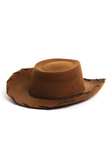 Little Adventures cowboy cowgirl felt hat brown one size fits most