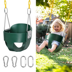 little dove High Back Full Bucket toddler swing green