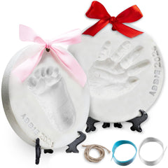 Little Hippo baby ornament keepsake kit with two easels