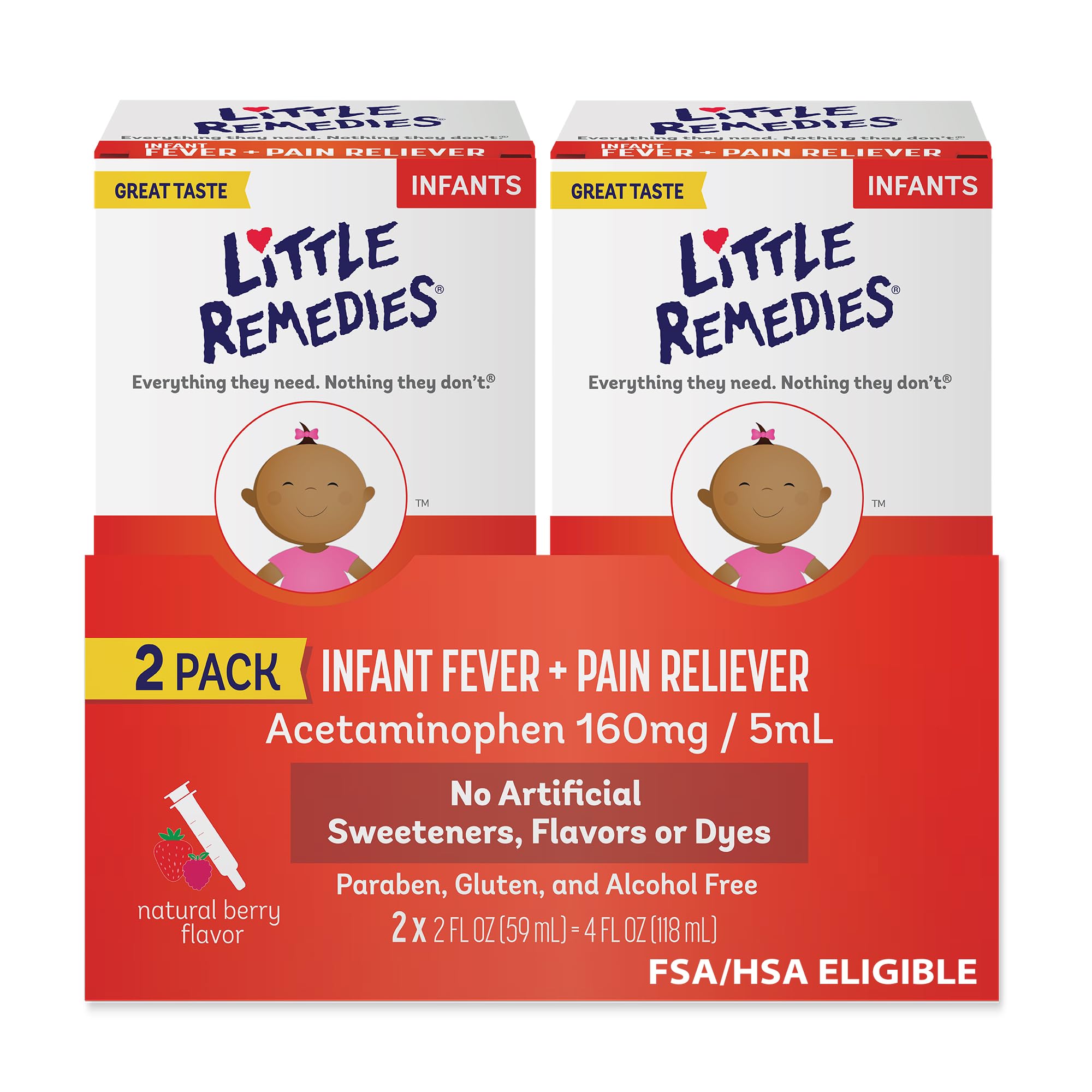 Little Remedies Infant Fever & Pain Reliever Berry Flavor bottle label