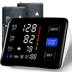 LIVAROCI blood pressure monitor with standard and extra large cuffs