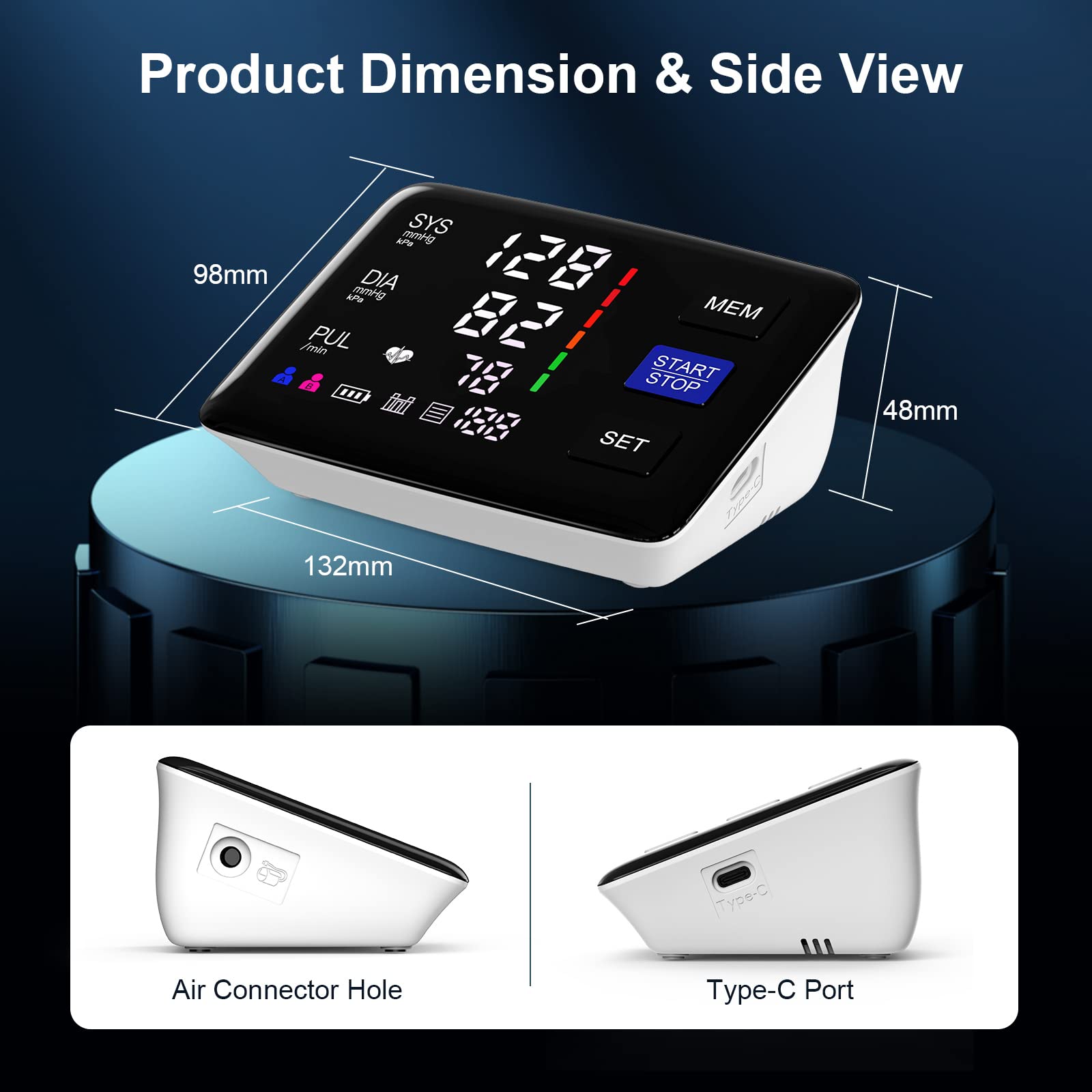 What’s in box LIVAROCI blood pressure monitor accessories