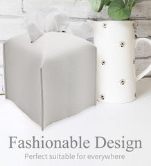 5x5x5 inch square tissue box cover front view
