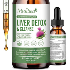 Liver Health & Lymphatic Drops bottle label Milk Thistle and Artichoke