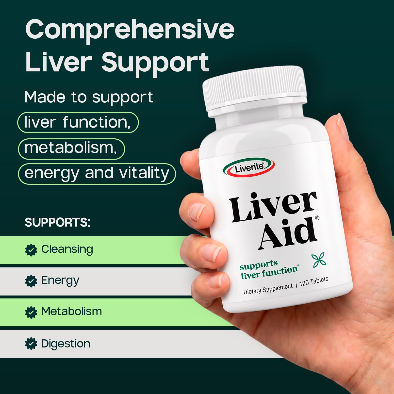 LIVERITE Liver Aid label on packaging