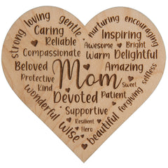Livin Harmony wooden mom magnet for fridge or office
