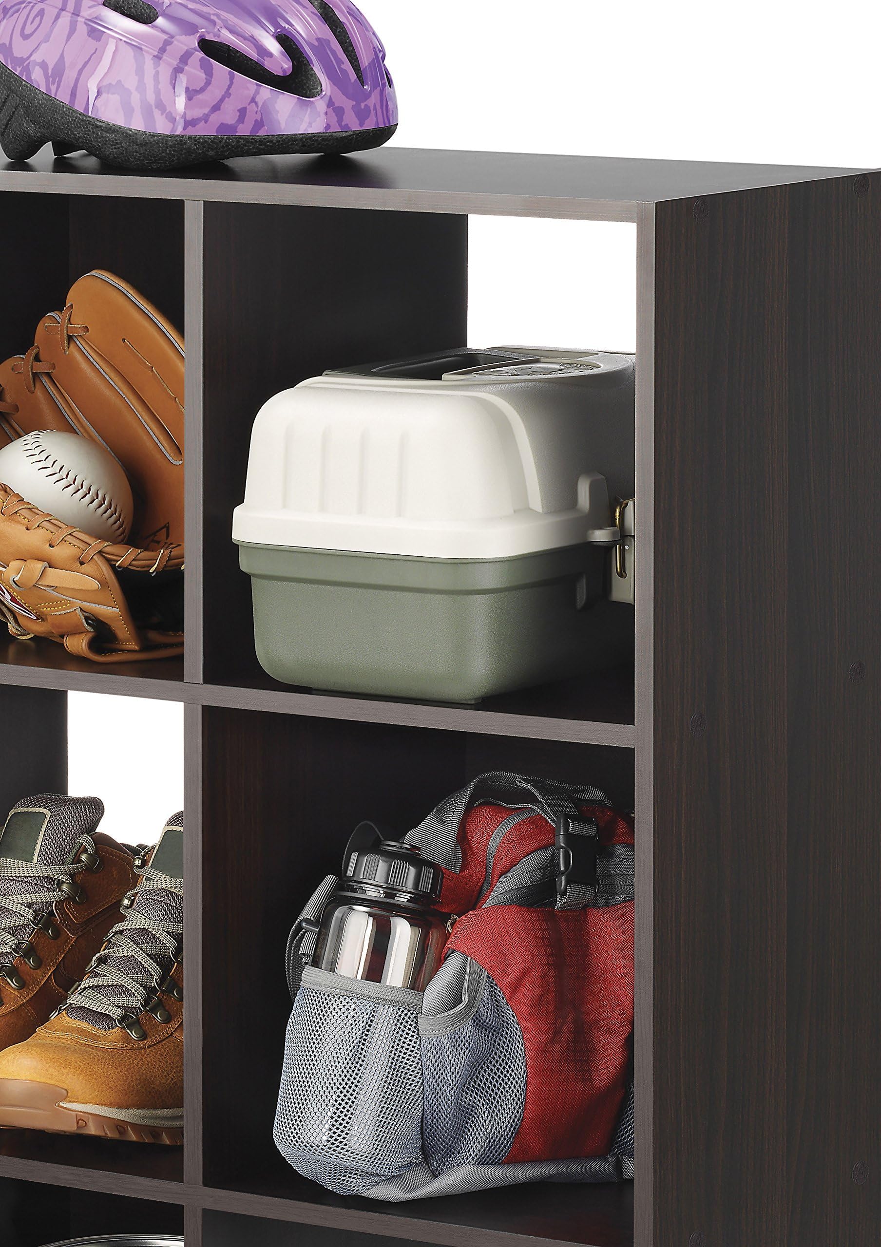 MDF material storage bookshelf with back panels for stability