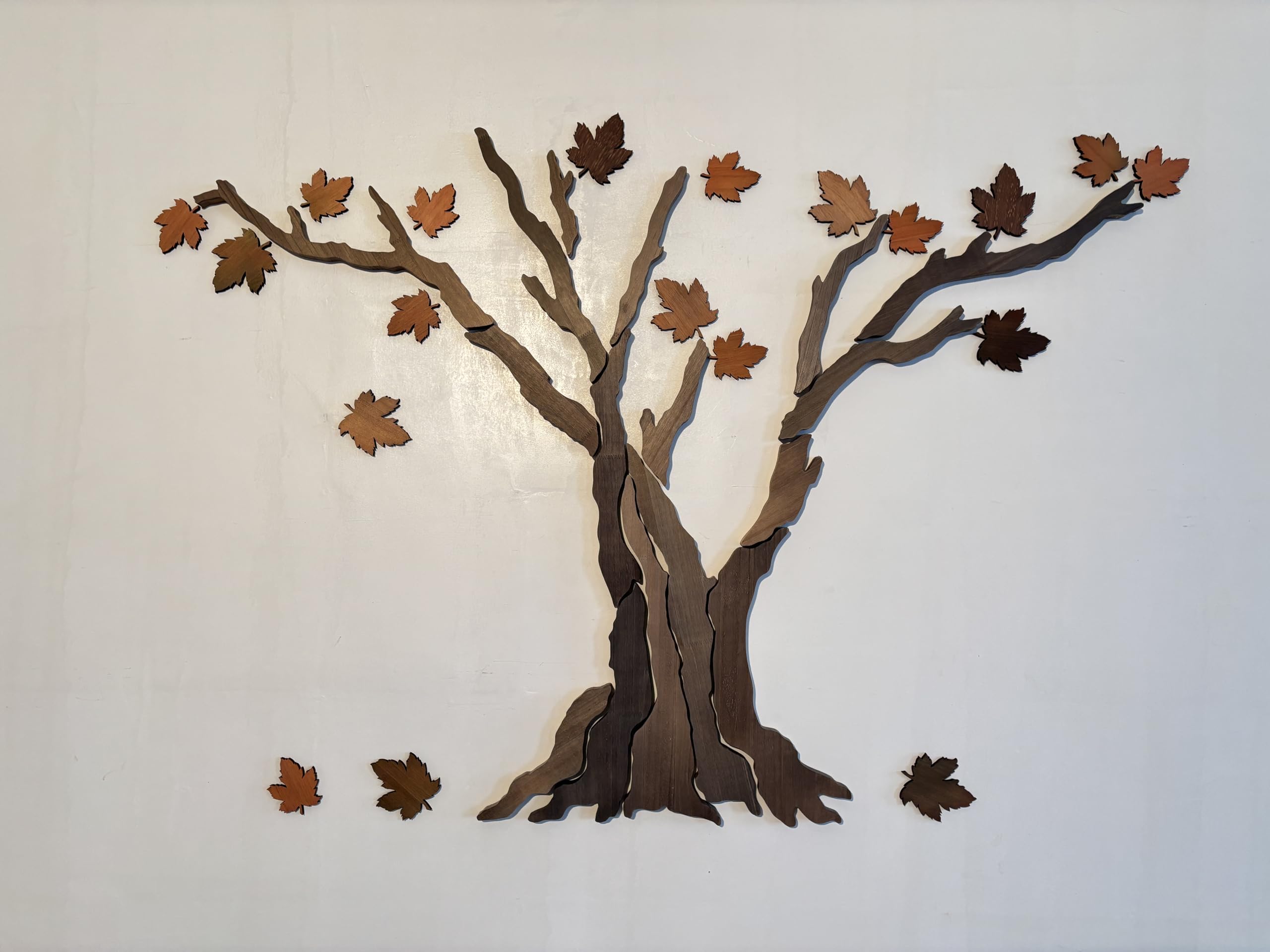 Maple tree wall art for living room or reading nook