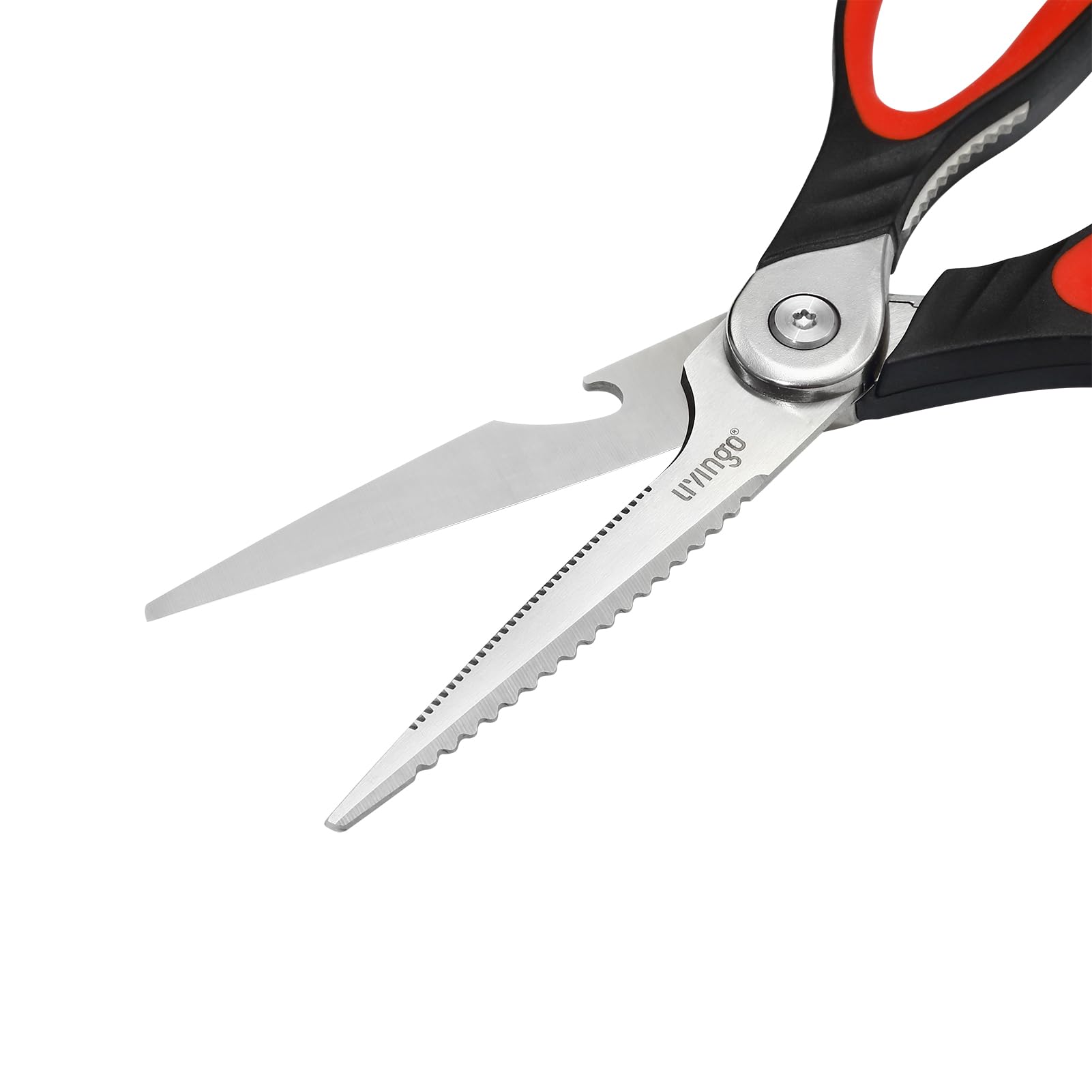 Black red handle LIVINGO scissors compact 8.5 inch size