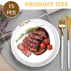 White plastic plate holders for 8 to 12 inch plates 10in