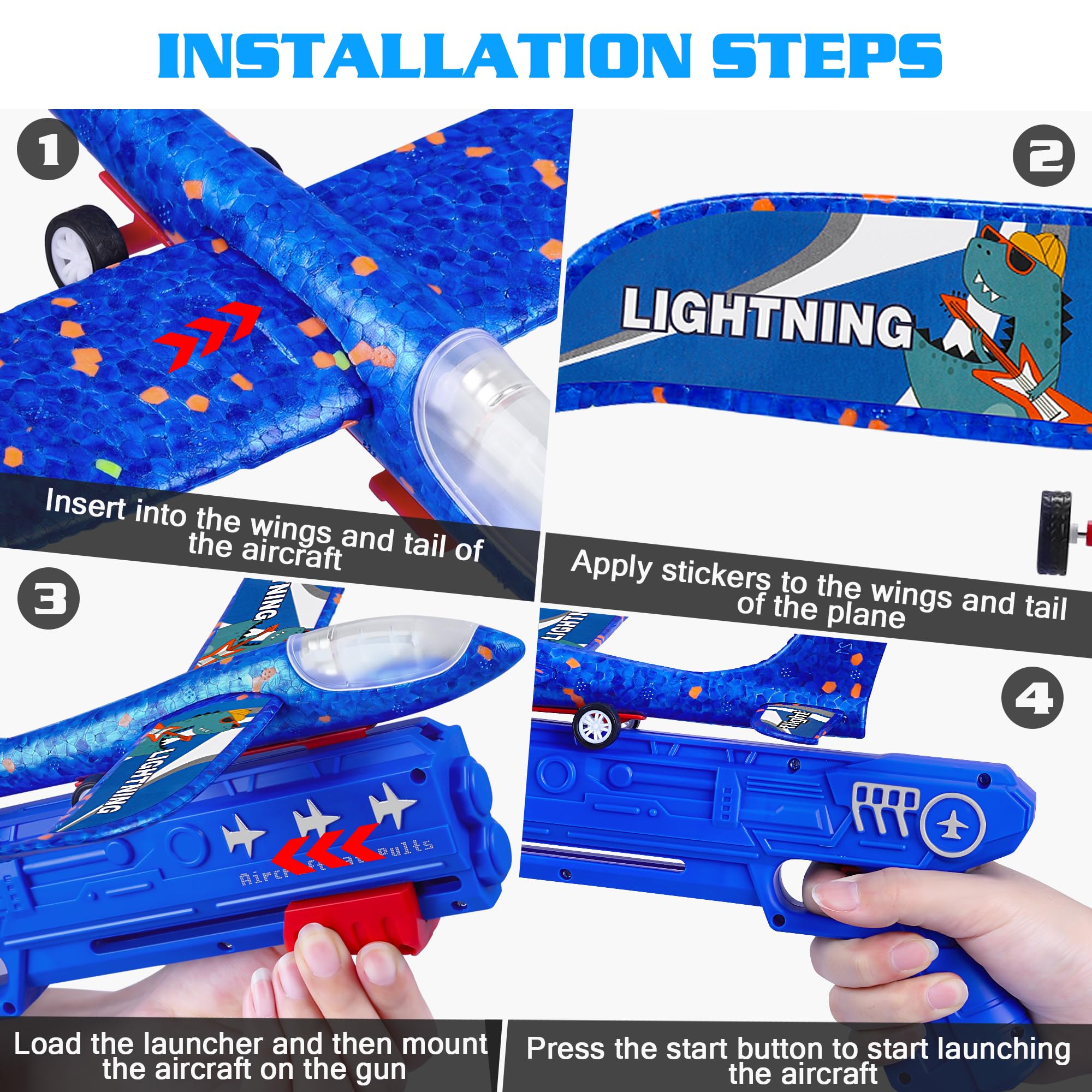 LJZJ launcher accessory for 3pk LED Foam Plane Launcher